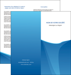 exemple depliant 2 volets  4 pages  bleu bleu pastel couleur froide MFLUOO67294