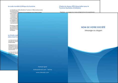 modele en ligne depliant 2 volets  4 pages  bleu bleu pastel couleur froide MFLUOO67306