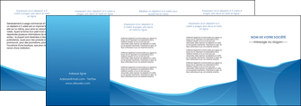 faire modele a imprimer depliant 4 volets  8 pages  bleu bleu pastel couleur froide MFLUOO67308