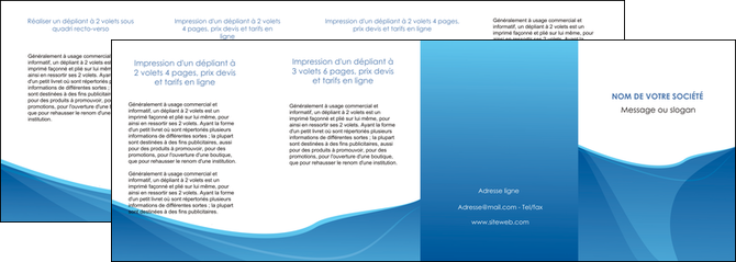 exemple depliant 4 volets  8 pages  bleu bleu pastel couleur froide MFLUOO67314