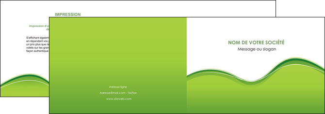 faire depliant 2 volets  4 pages  espaces verts vert vert pastel couleur pastel MFLUOO68030
