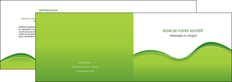 faire depliant 2 volets  4 pages  espaces verts vert vert pastel couleur pastel MFLUOO68030