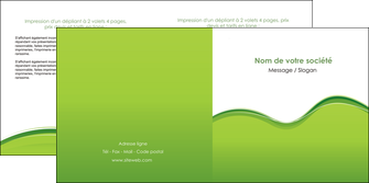 maquette en ligne a personnaliser depliant 2 volets  4 pages  espaces verts vert vert pastel couleur pastel MFLUOO68044