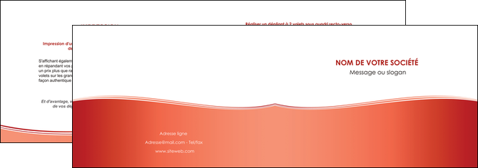 imprimerie depliant 2 volets  4 pages  rouge couleurs chaudes fond  colore MFLUOO68352