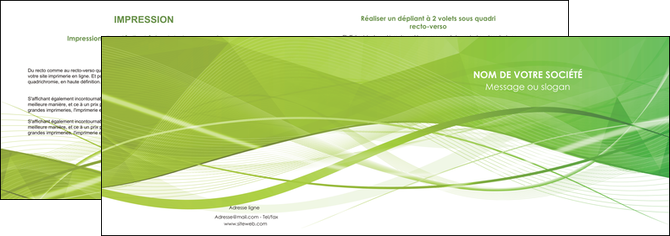 modele en ligne depliant 2 volets  4 pages  espaces verts vert vert pastel couleur pastel MFLUOO68570