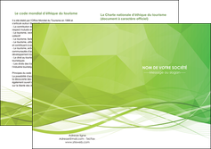 faire modele a imprimer depliant 2 volets  4 pages  espaces verts vert vert pastel couleur pastel MFLUOO68592