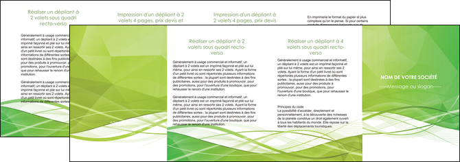 creer modele en ligne depliant 4 volets  8 pages  espaces verts vert vert pastel couleur pastel MFLUOO68602
