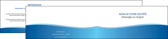creation graphique en ligne depliant 2 volets  4 pages  bleu bleu pastel fond pastel MIFBE68650