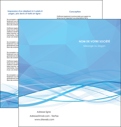 realiser depliant 2 volets  4 pages  bleu bleu pastel fond bleu pastel MFLUOO68954