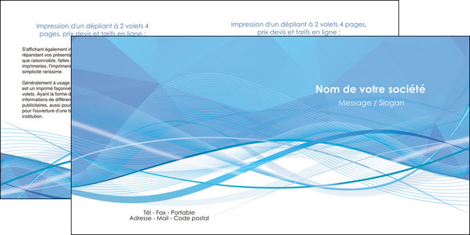 maquette en ligne a personnaliser depliant 2 volets  4 pages  bleu bleu pastel fond bleu pastel MFLUOO68956