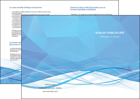 exemple depliant 2 volets  4 pages  bleu bleu pastel fond bleu pastel MFLUOO68966