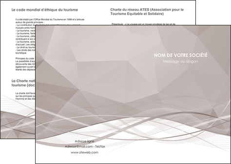 modele depliant 2 volets  4 pages  gris fond gris simple MFLUOO69002