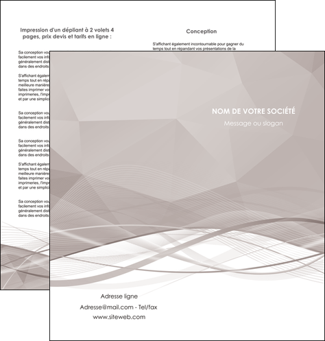 faire modele a imprimer depliant 2 volets  4 pages  gris fond gris simple MFLUOO69024