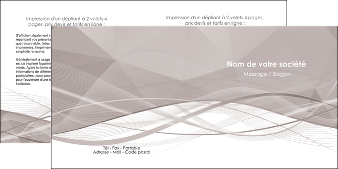 personnaliser modele de depliant 2 volets  4 pages  gris fond gris simple MFLUOO69026