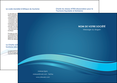 imprimer depliant 2 volets  4 pages  bleu bleu pastel fond bleu MFLUOO69630