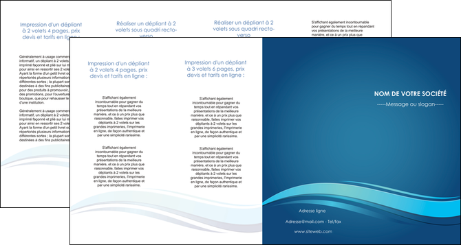 realiser depliant 4 volets  8 pages  bleu bleu pastel fond bleu MFLUOO69670
