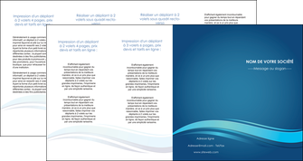 realiser depliant 4 volets  8 pages  bleu bleu pastel fond bleu MFLUOO69670