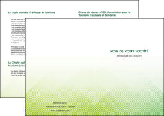 faire depliant 2 volets  4 pages  vert vert pastel carre MFLUOO70000