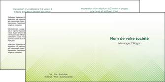 imprimerie depliant 2 volets  4 pages  vert vert pastel carre MFLUOO70024