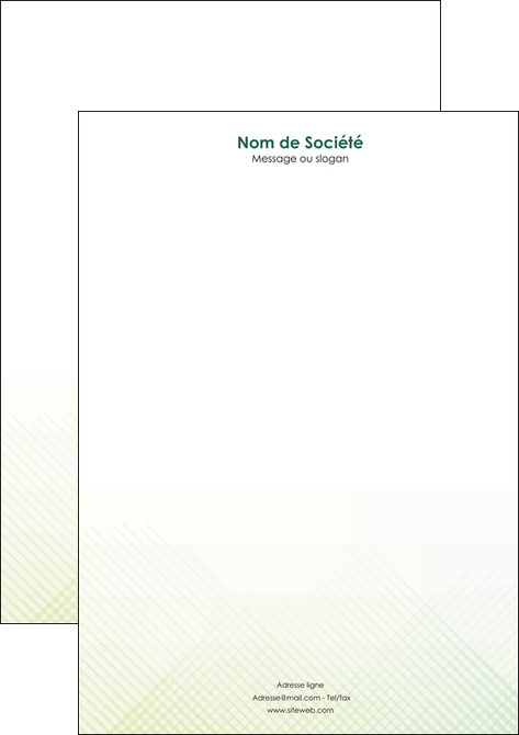 personnaliser modele de tete de lettre vert vert pastel carre MFLUOO70026