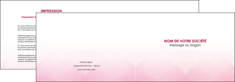 imprimer depliant 2 volets  4 pages  rose rose tendre fond en rose MIF70222