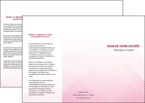 personnaliser maquette depliant 3 volets  6 pages  rose rose tendre fond en rose MIF70230