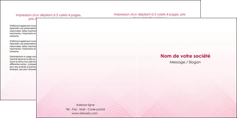 modele depliant 2 volets  4 pages  rose rose tendre fond en rose MIF70234