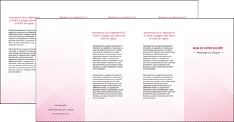 maquette en ligne a personnaliser depliant 4 volets  8 pages  rose rose tendre fond en rose MIF70252