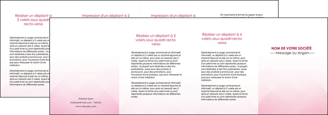 faire depliant 4 volets  8 pages  rose rose tendre fond en rose MIF70254