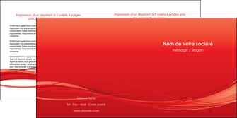 personnaliser modele de depliant 2 volets  4 pages  rouge couleur couleurs MLGI70512