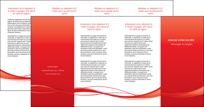 personnaliser modele de depliant 4 volets  8 pages  rouge couleur couleurs MLGI70530