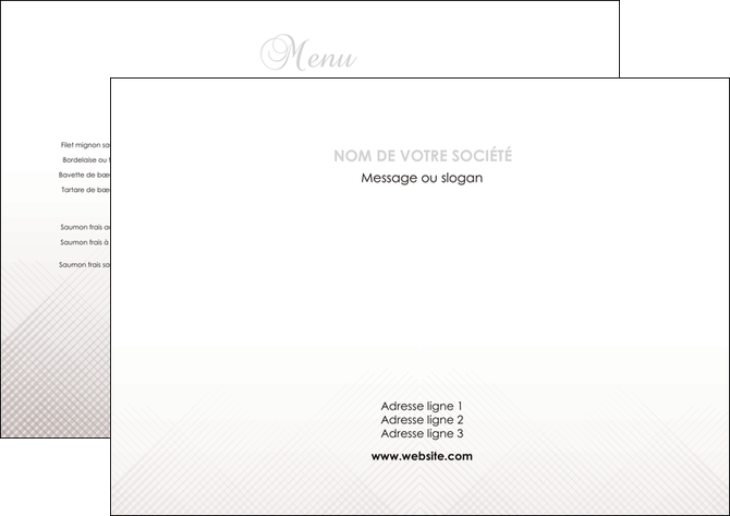 impression set de table gris simple sobre MFLUOO70700