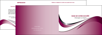 maquette en ligne a personnaliser depliant 2 volets  4 pages  web design rose fushia couleur MIFBE70776