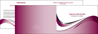 creer modele en ligne depliant 2 volets  4 pages  web design rose fushia couleur MIFBE70778