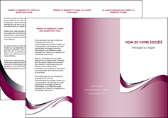 cree depliant 3 volets  6 pages  web design rose fushia couleur MIFBE70786