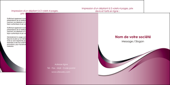 impression depliant 2 volets  4 pages  web design rose fushia couleur MIFBE70790