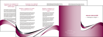 faire depliant 4 volets  8 pages  web design rose fushia couleur MIFBE70804