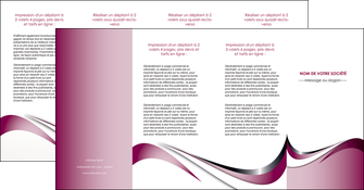 creer modele en ligne depliant 4 volets  8 pages  web design rose fushia couleur MIFBE70808