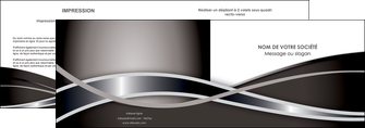 realiser depliant 2 volets  4 pages  web design noir fond gris simple MLIG70986