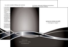 exemple depliant 2 volets  4 pages  web design noir fond gris simple MLIG71008