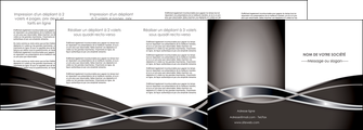 faire depliant 4 volets  8 pages  web design noir fond gris simple MLIG71012