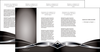 exemple depliant 4 volets  8 pages  web design noir fond gris simple MLIG71016