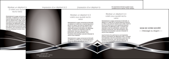 realiser depliant 4 volets  8 pages  web design noir fond gris simple MLIG71018