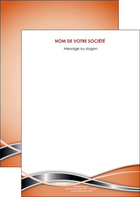 personnaliser maquette flyers web design orange fond orange gris MIDBE71024