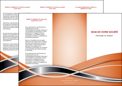 faire depliant 3 volets  6 pages  web design orange fond orange gris MIDBE71046