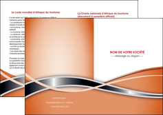 faire depliant 2 volets  4 pages  web design orange fond orange gris MIDBE71060