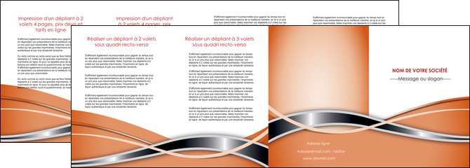faire depliant 4 volets  8 pages  web design orange fond orange gris MIDBE71064
