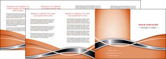faire depliant 4 volets  8 pages  web design orange fond orange gris MIDBE71064