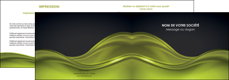 impression depliant 2 volets  4 pages  espaces verts vert vert pastel fond vert pastel MLGI71432