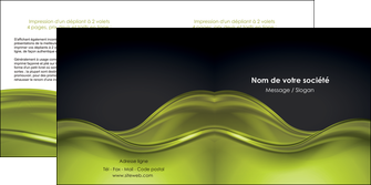 exemple depliant 2 volets  4 pages  espaces verts vert vert pastel fond vert pastel MLGI71444